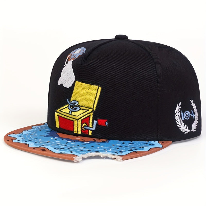 Wholesale Embroidered Cartoon Flat Brim Hip Hop Hat Cartoon Casual Baseball Cap ACC-HT-KuBang002