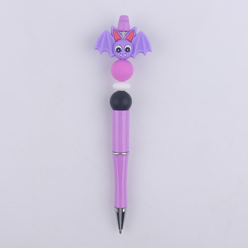Wholesale  Halloween Pumpkin spider silicone  beaded pen
