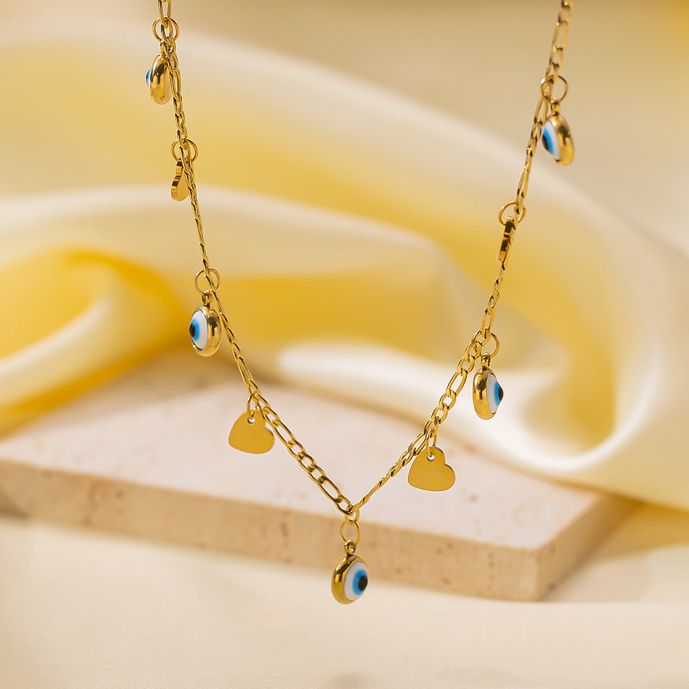 Wholesale Retro Irregular Titanium Steel Necklace Plated 18K Gold Multi-layered Necklace Gold Plated Necklace ACC-NE-Tais004