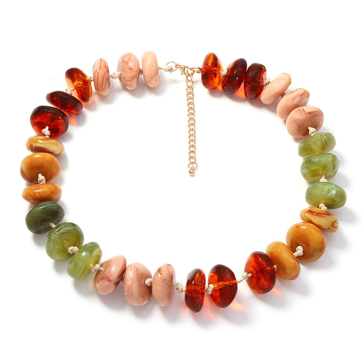 Wholesale Stylish Multicolor Beaded Necklace Chic Jewelry Accessory For Women