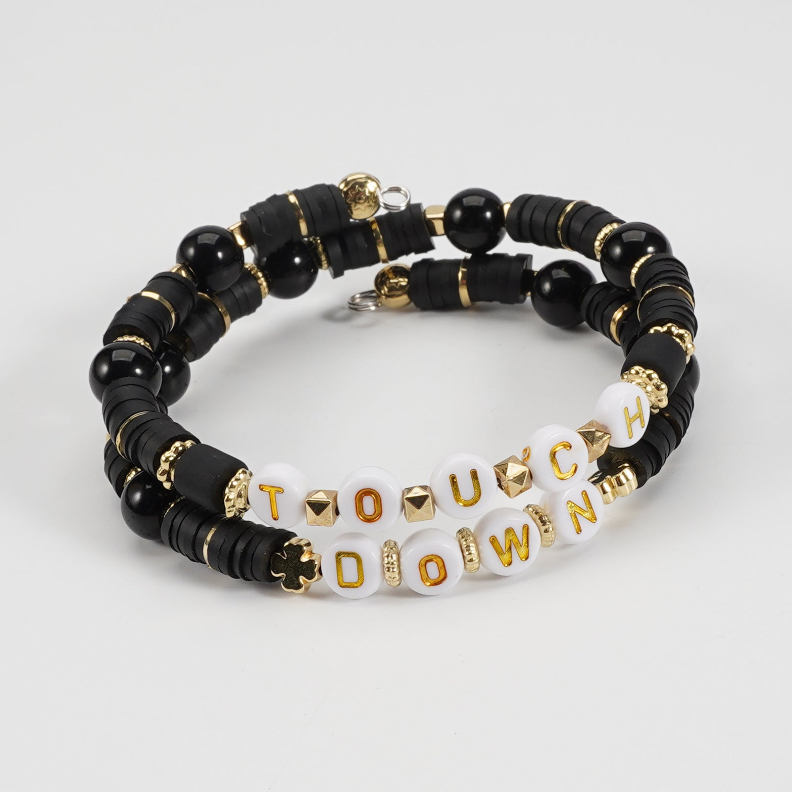 Wholesale Match Day Sports Bracelet Wrapped Soft y Beaded Elastic Bracelet Bracelet for Mom