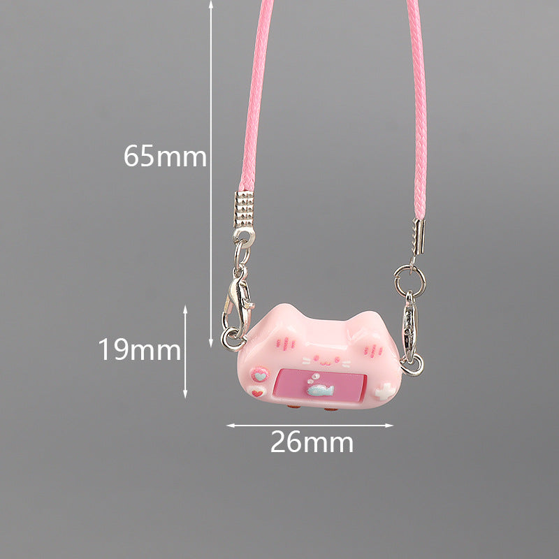 Wholesale Cute cat resin mini game console pendant Keychains