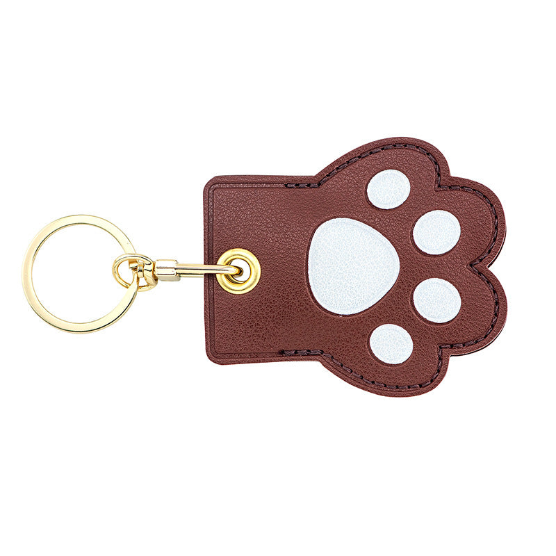 Wholesale Fruit Print Drop Shaped PU Leather Card Holder Keychain Cute Bag Charm Boutique Resale Gift