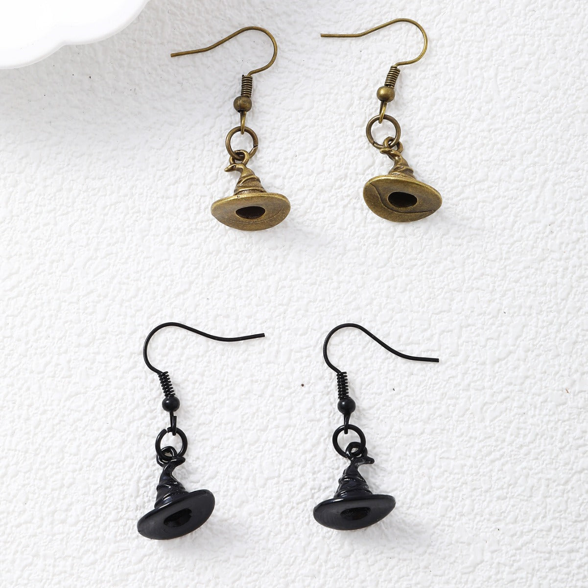 Wholesale gothic Halloween witch hat earrings