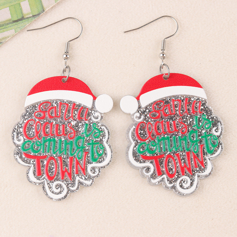 Wholesale Cartoon Christmas Series Acrylic Earrings