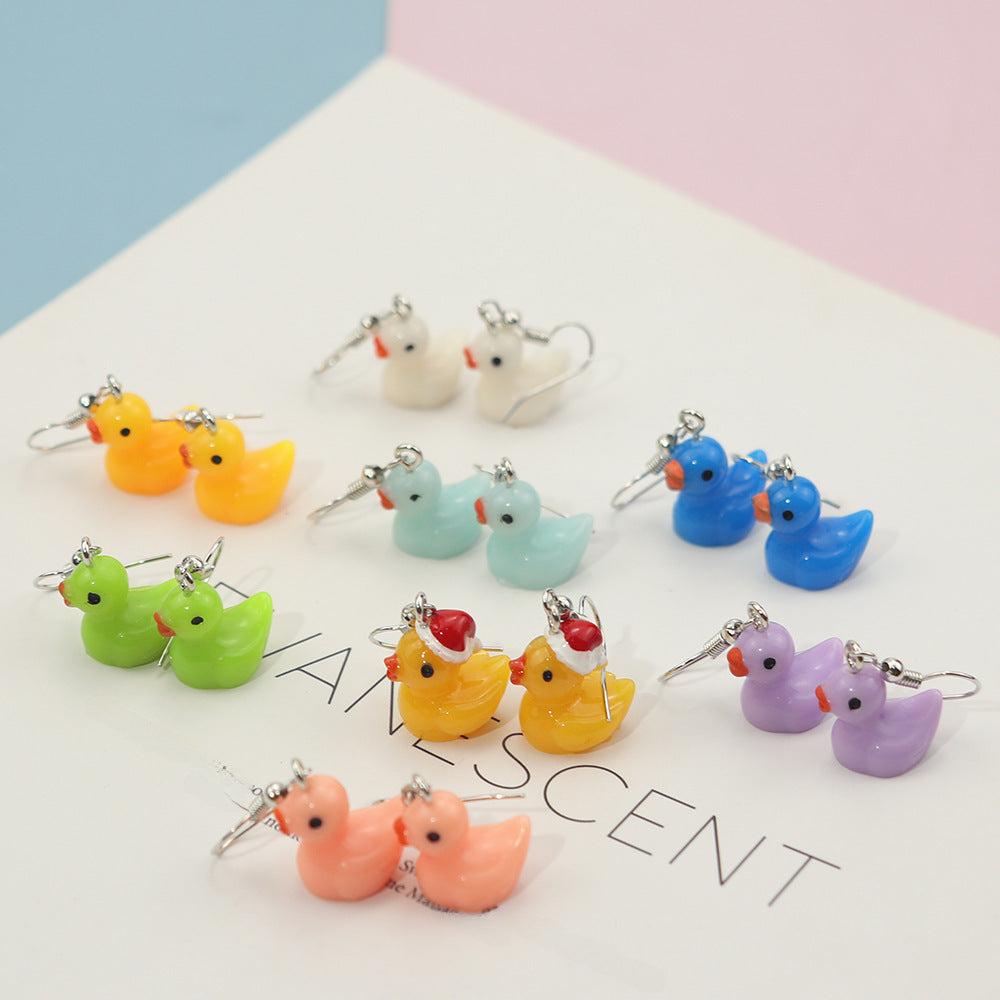 Wholesale Cartoon Animal Cute Little Duck Earrings
