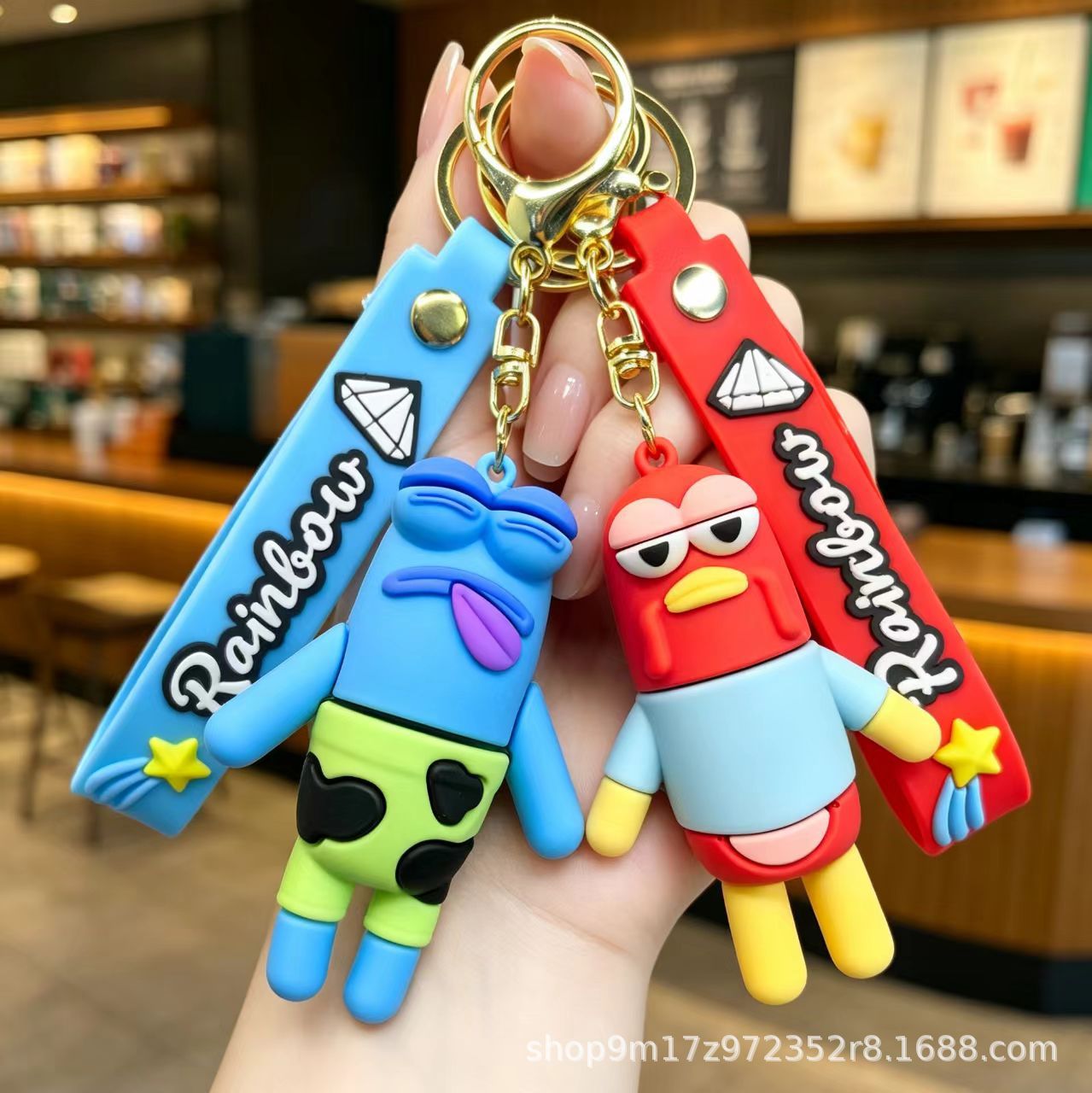 Wholesale SpongeBob Cartoon PVC Keychain - Funny Car Key Accessory or Bag Charm