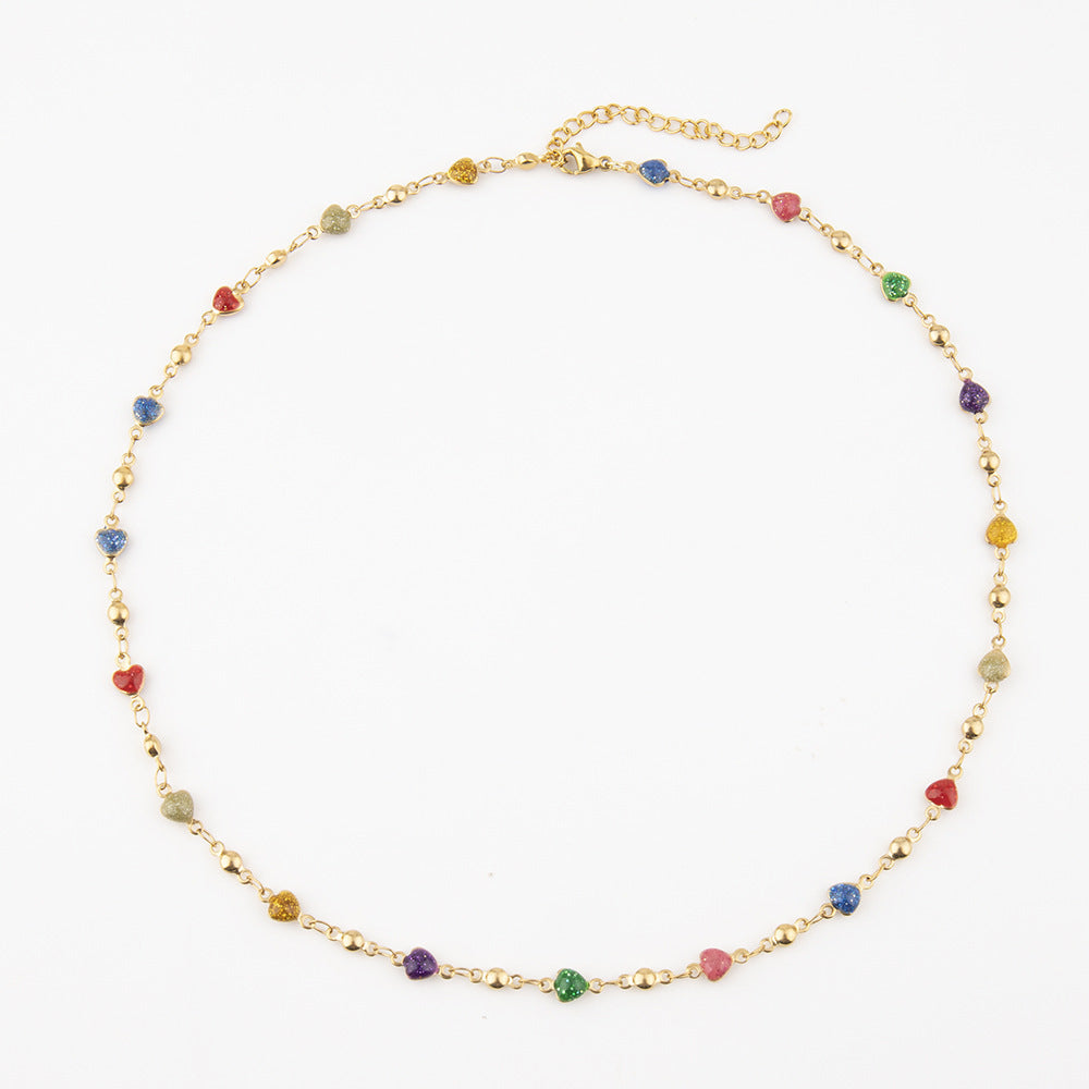 Wholesale Titanium Steel drip necklace  epoxy bracelet jewelry