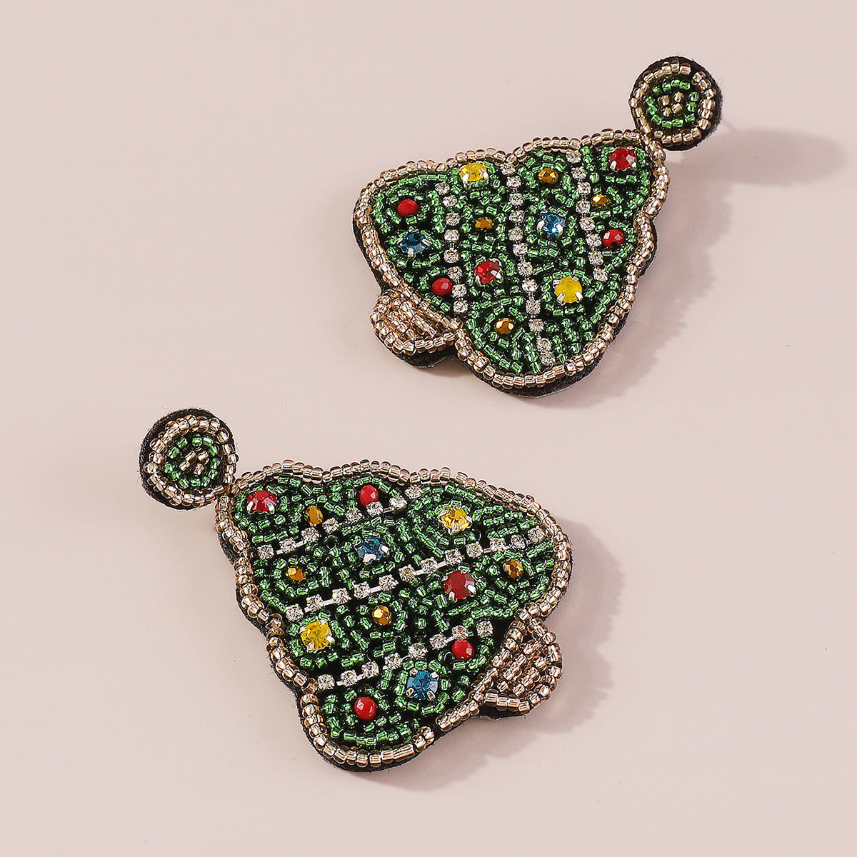 Wholesale Christmas Tree Earrings Handmade Beaded Earrings