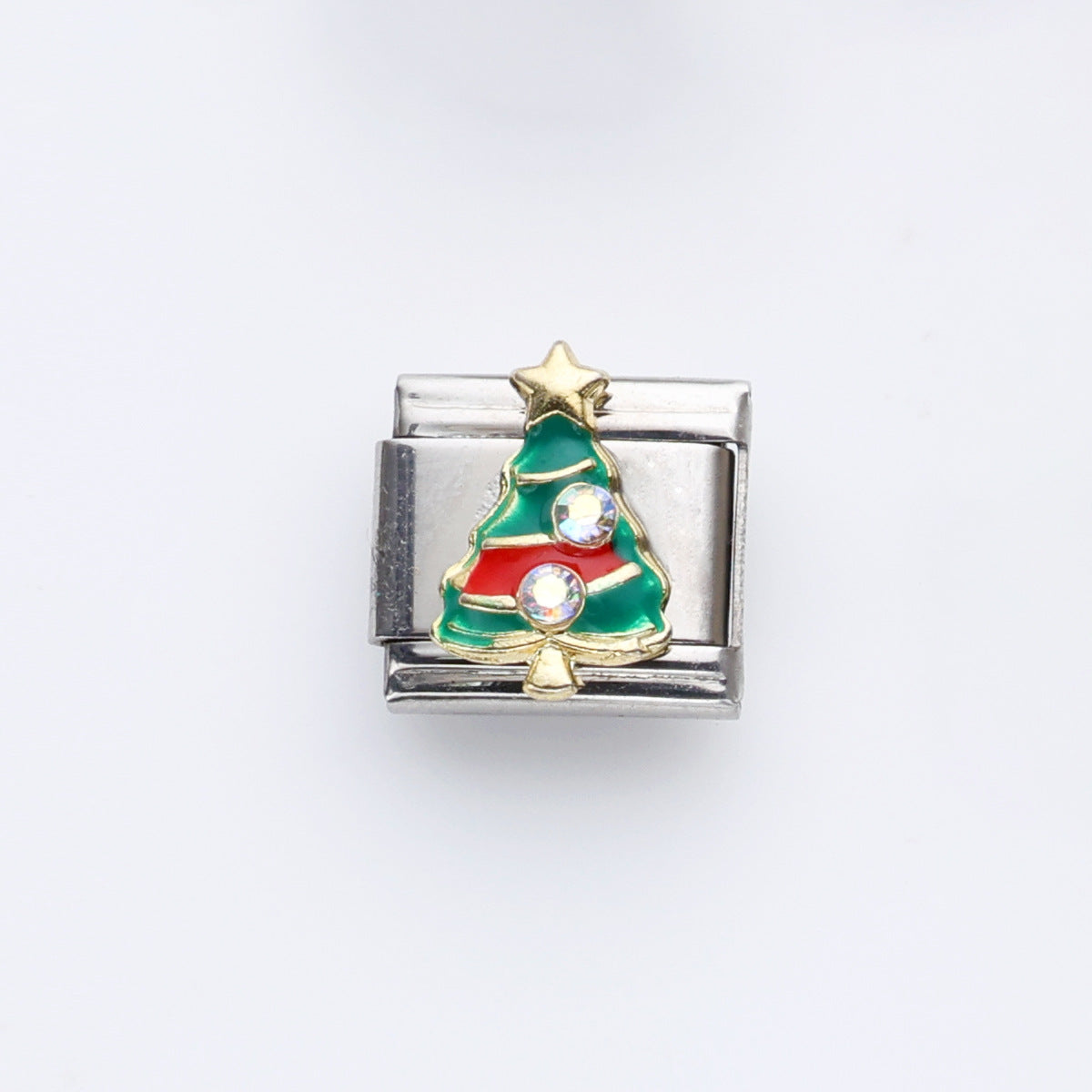 Wholesale 10pcs Italian Charm Bracelet 9mm DIY Splicing Christmas Series Stainless Steel Composable Bracelet