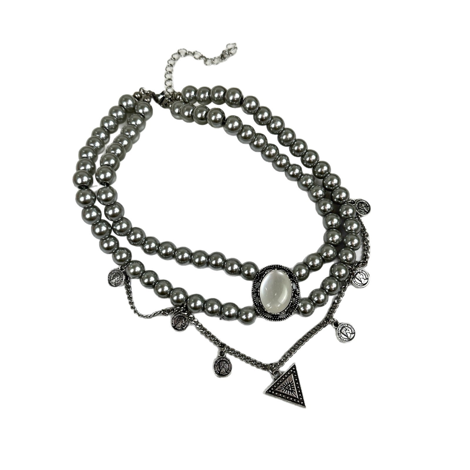 Wholesale Light luxury gray pearl necklace