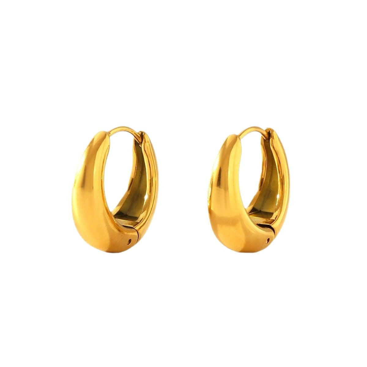 Wholesale Stainless Steel  Ring Ear Buckle Earrings