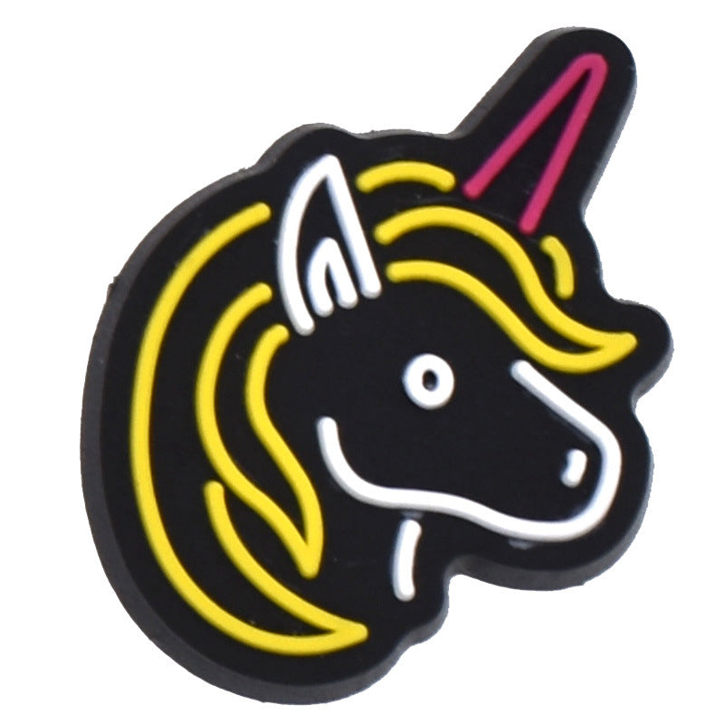 Wholesale random 100pcs cute cartoon PVC soft rubber shoe buckle decoration ACC-SC-RYY072