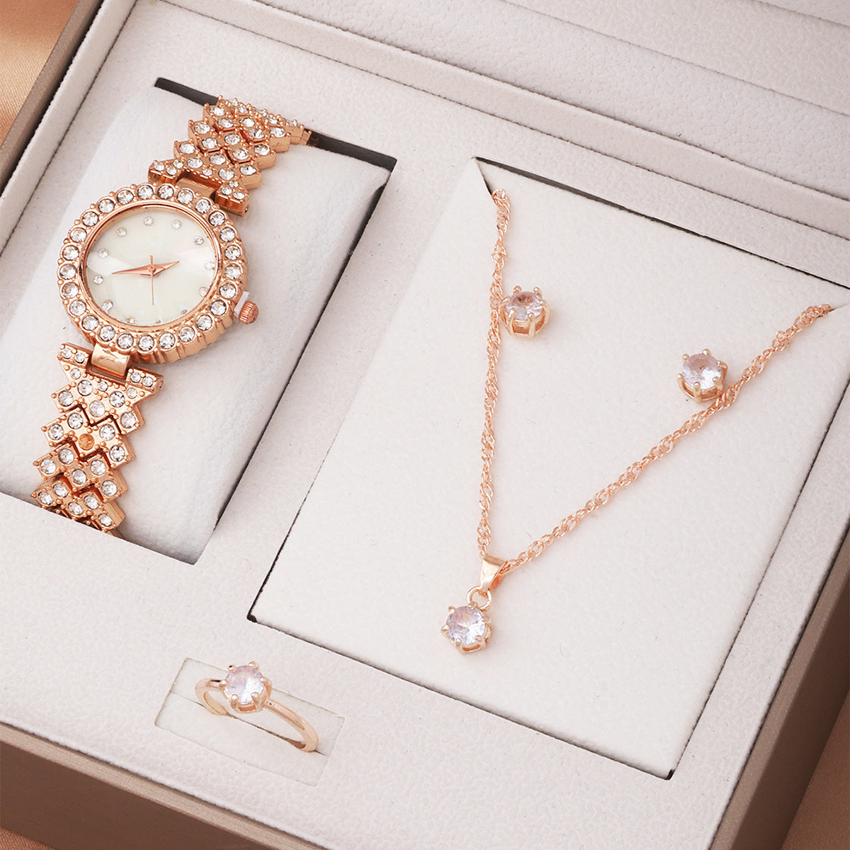 Wholesale fashion necklace, ring, earrings, three-piece set