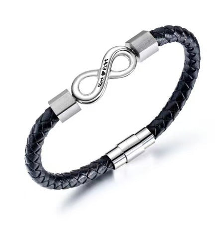 Wholesale Stainless steel  eight-character bracelet