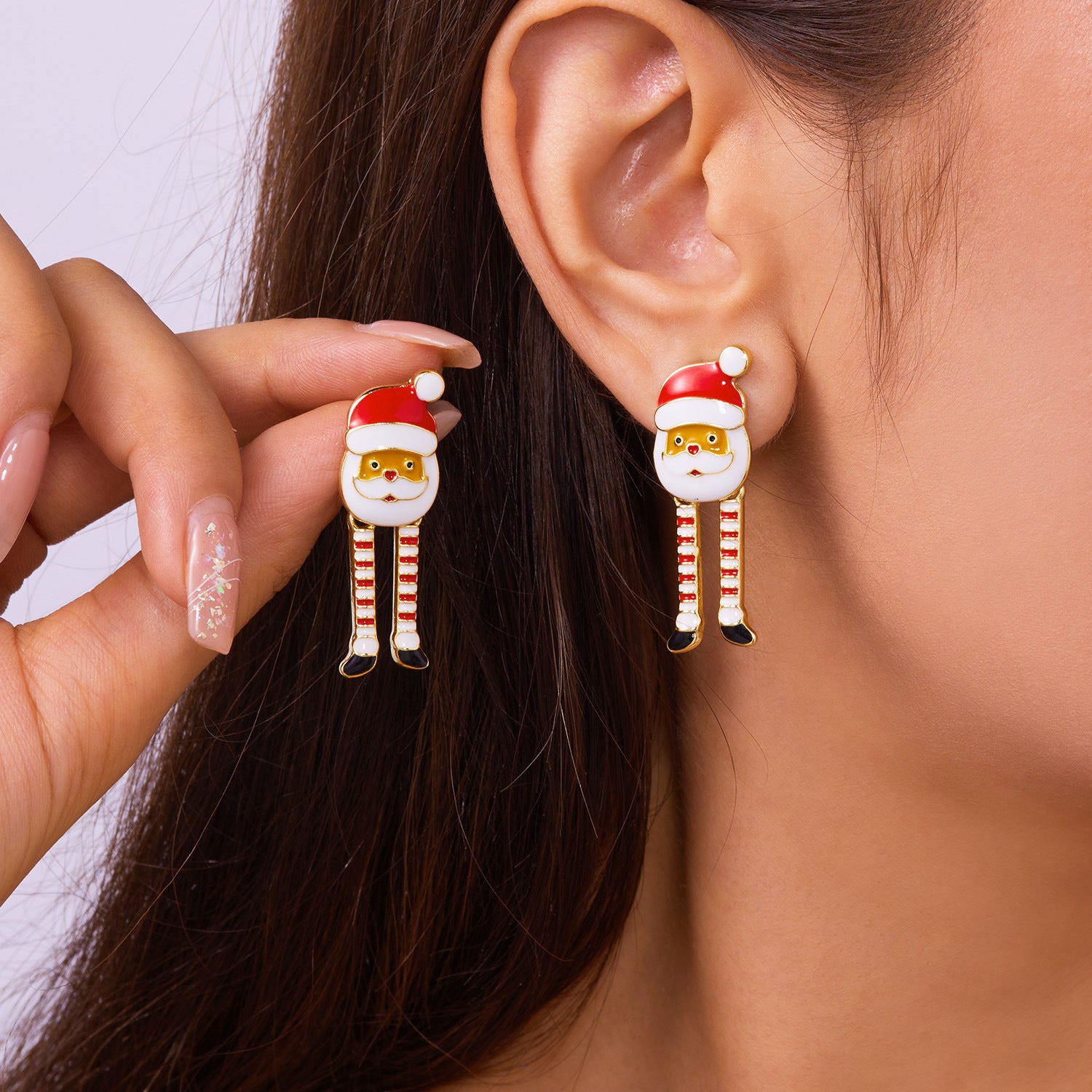 Wholesale Drops of oil Christmas  earrings