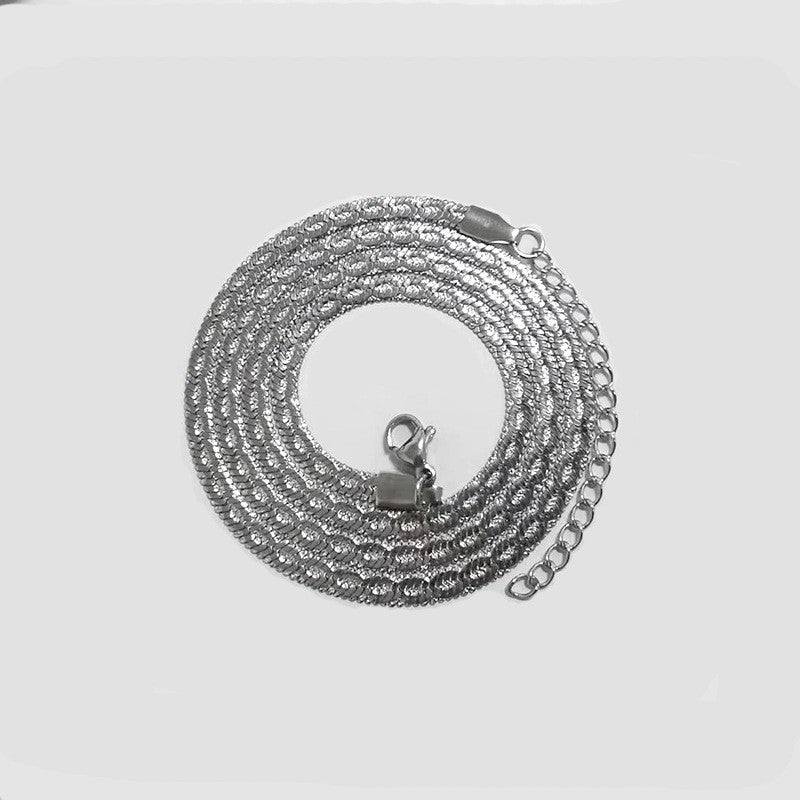 Wholesale Textured Stainless Steel Necklace Snake Necklace Clavicle Chain ACC-NE-Ruix001