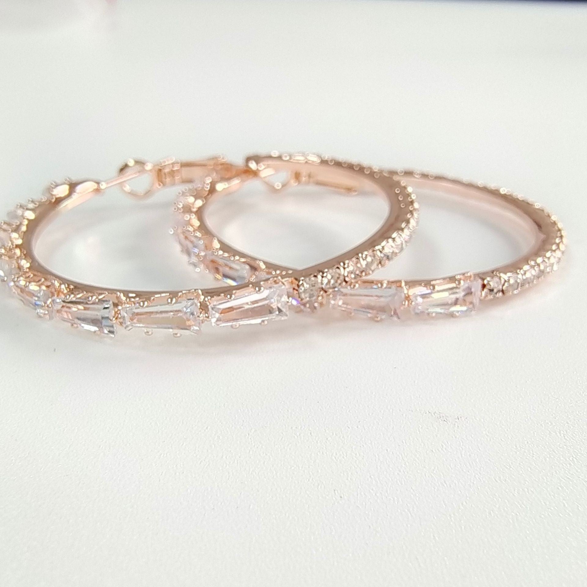 Wholesale Exaggerated Large Hoop Micro-inlaid Zircon Copper Earrings ACC-ES-ZhiLing006