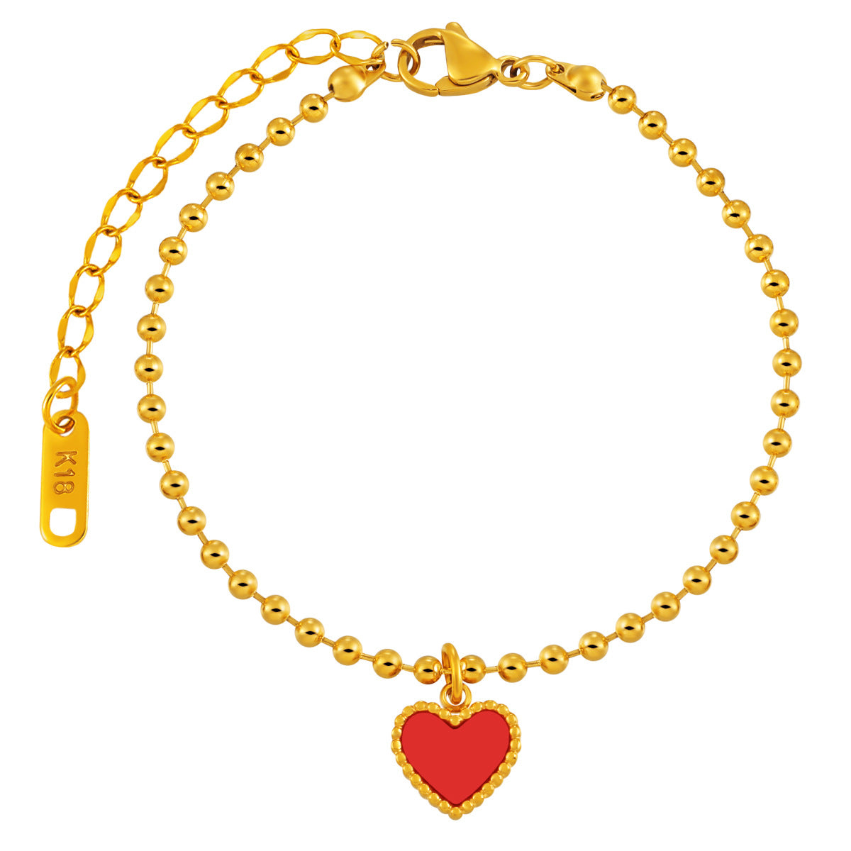 Wholesale Bohemian Heart Shell Bracelet Titanium Steel Gold Plated Women' s Jewelry Accessory