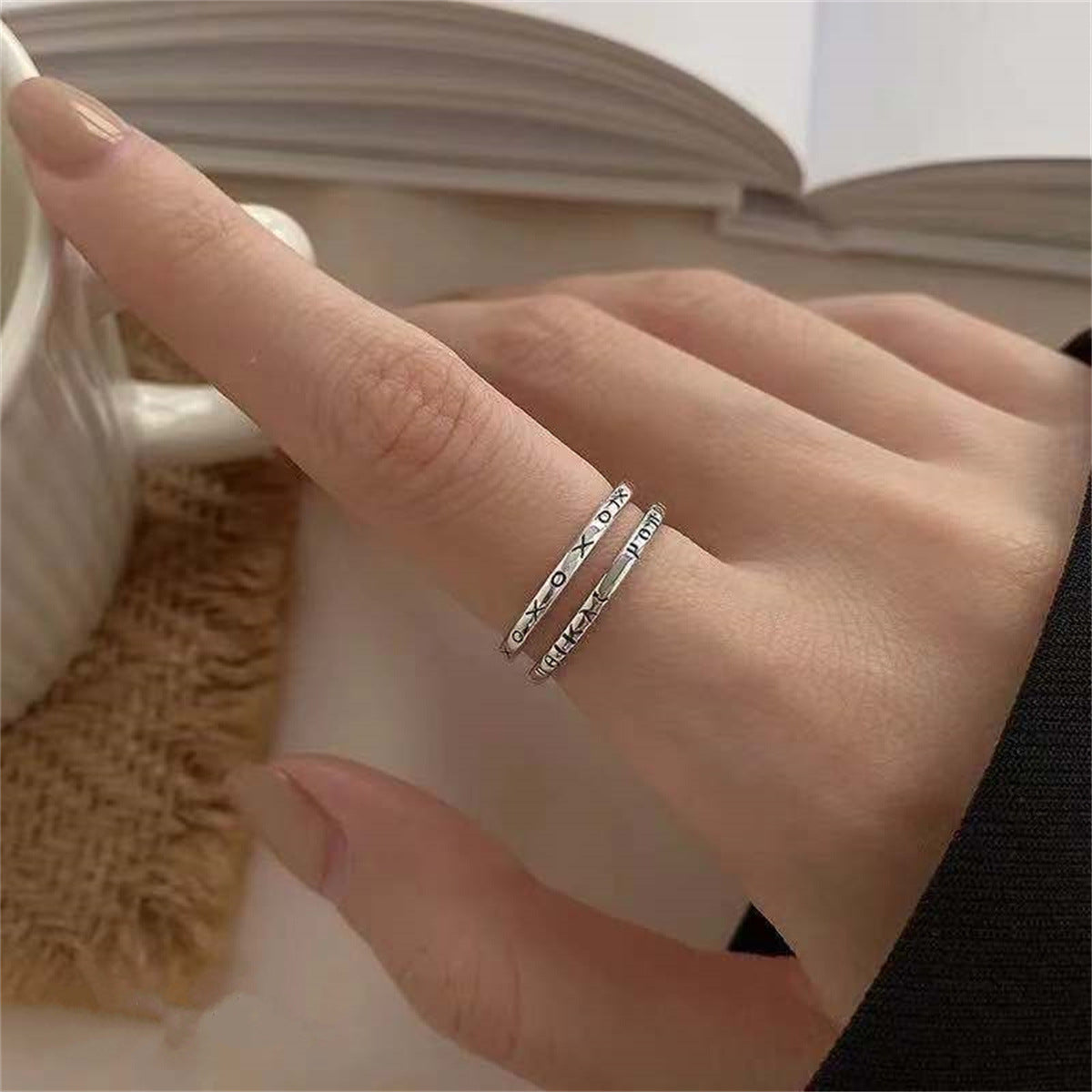 Wholesale  Love Ring Opening Adjustable Text Ring