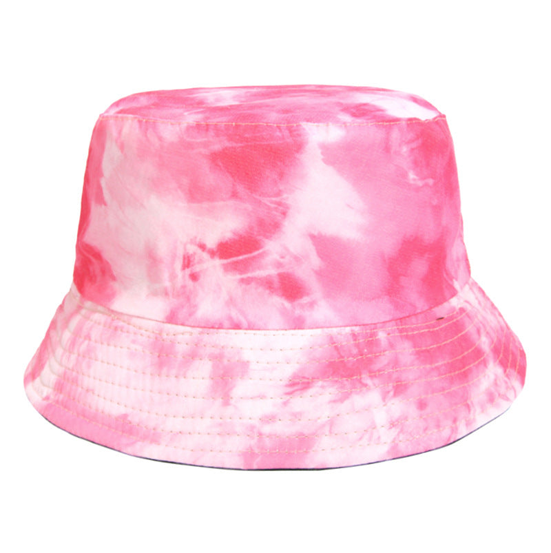 Wholesale  painted tie-dye fisherman hat double-sided hat outdoor two-wear sunshade casual basin hat