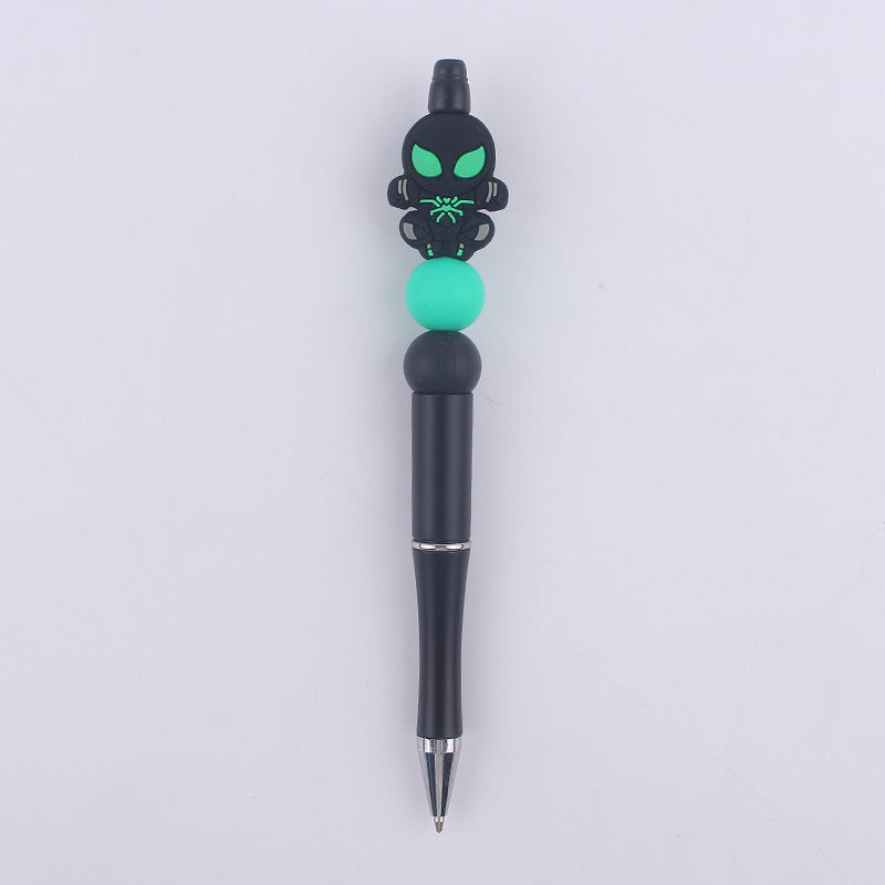 Wholesale  Halloween Pumpkin spider silicone  beaded pen