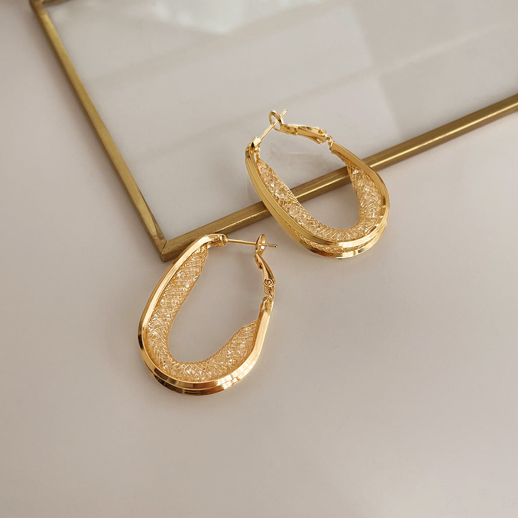 Wholesale vintage oil-dropped medieval style Pearl Earrings