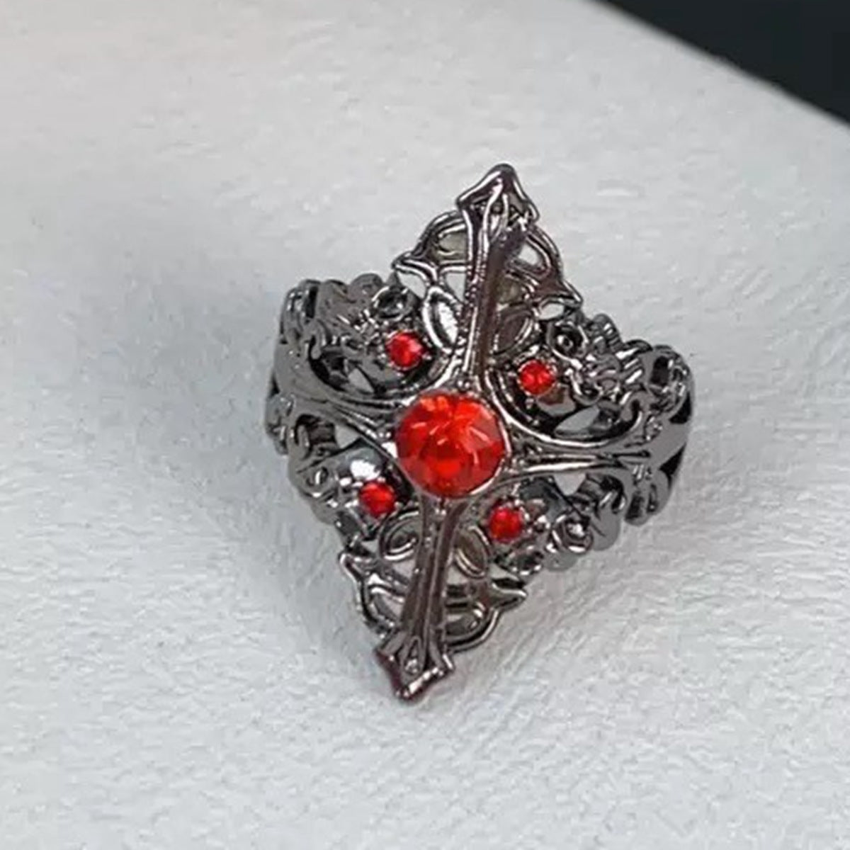 Wholesale Gothic Cross Ring,  Dark Design Jewelry Accessory for Boutique Resale