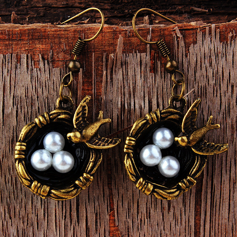 Wholesale Alloy Swallow's Nest Earrings