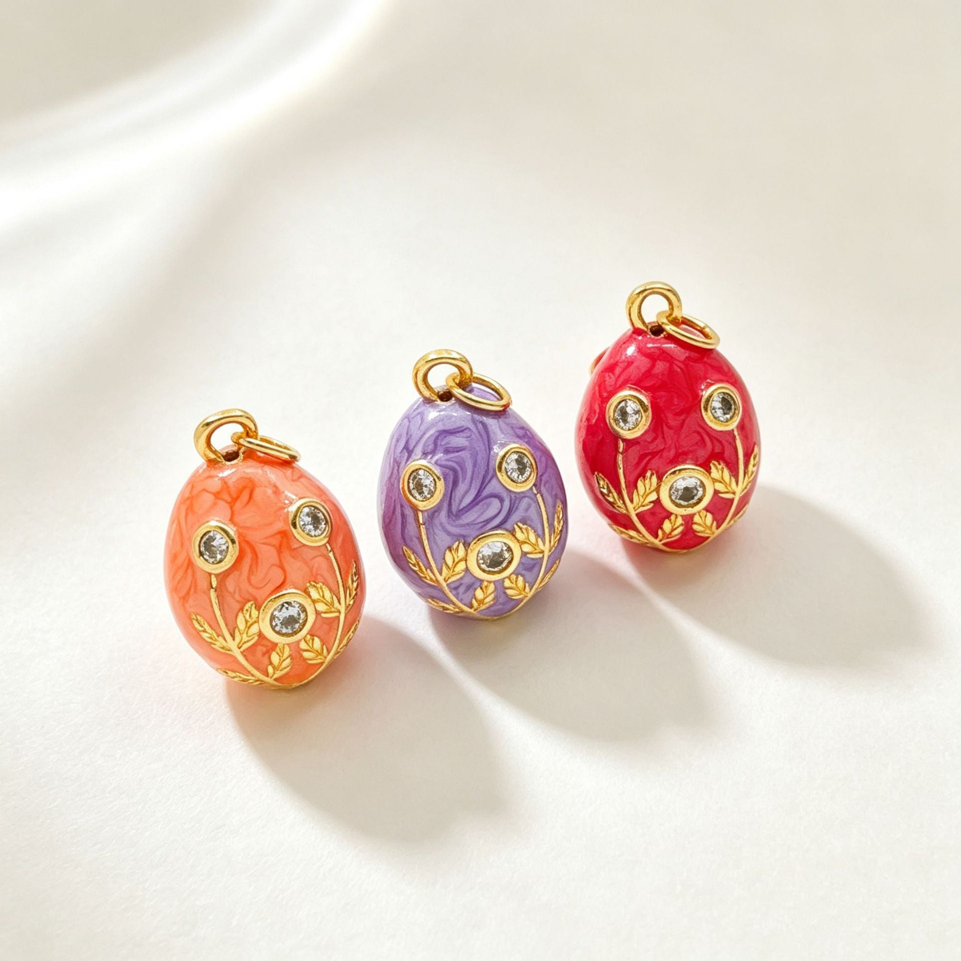 Wholesale Gold Plated Easter Egg Pendant Necklace Fashion Accessory for Party