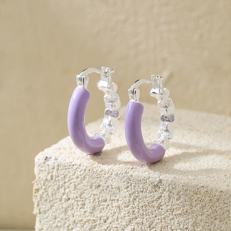 Wholesale Oil-drip painted earrings