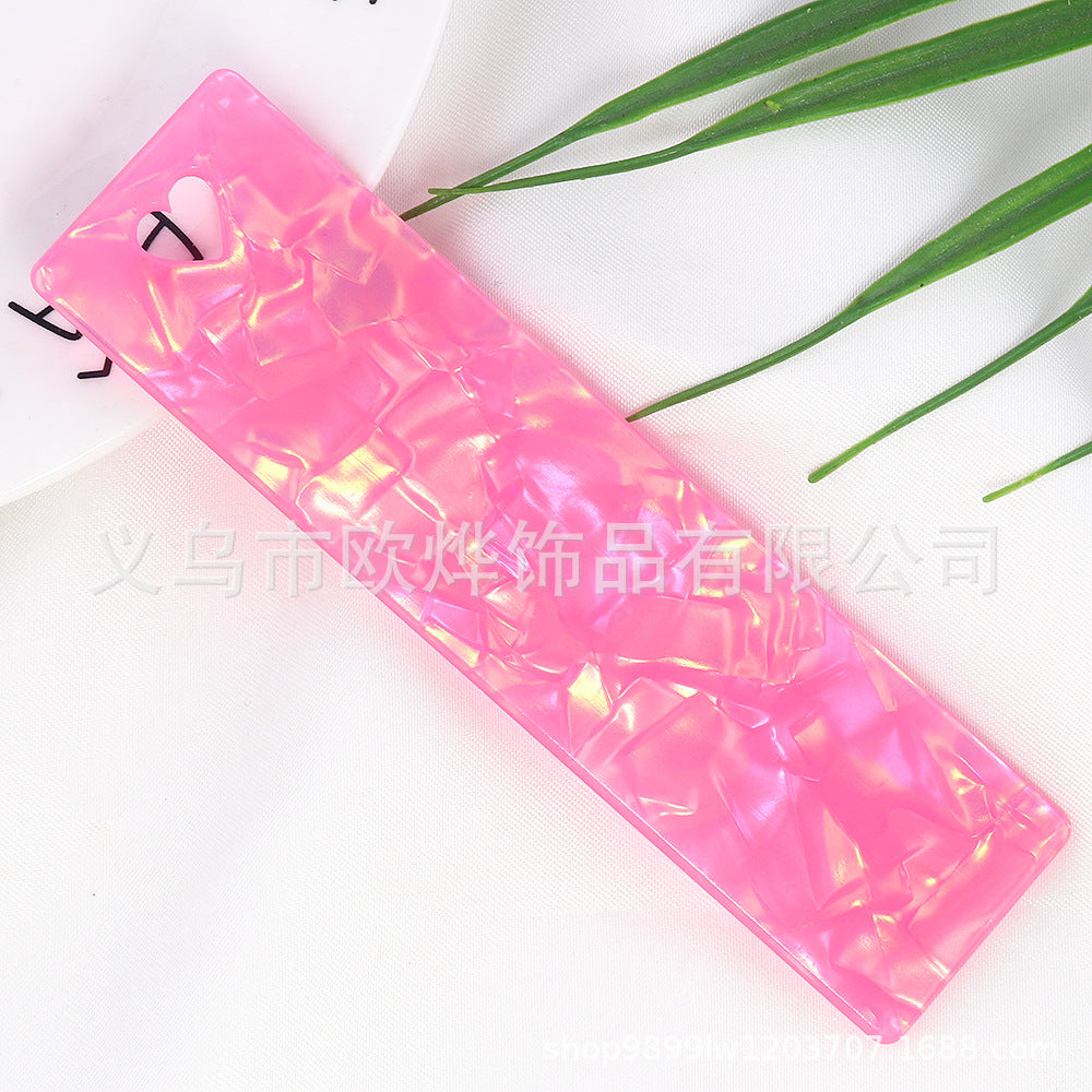 Wholesale 10PCS DIY Textured Acrylic Heart-shaped Bookmark with Keyhole Design