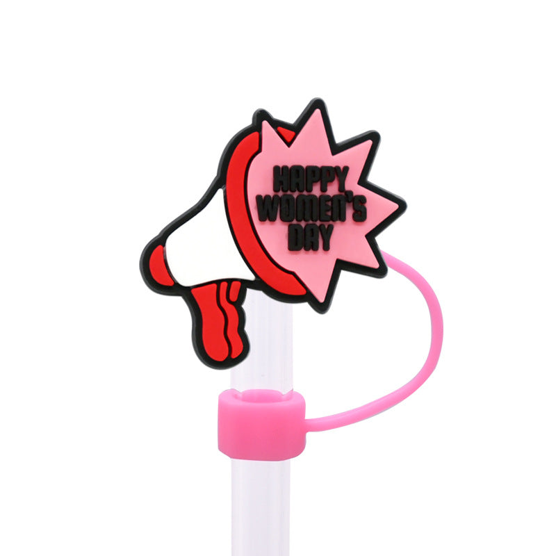 Wholesale Random 100pcs Women's Power Series Straw Cover 10MM Straw Tube Cap