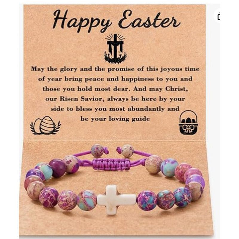 Wholesale Pink Zebra Flower Purple Emperor Pine Black Frosted Tiger Eye Cross Braided Bracelet ACC-BT-zhixiang005