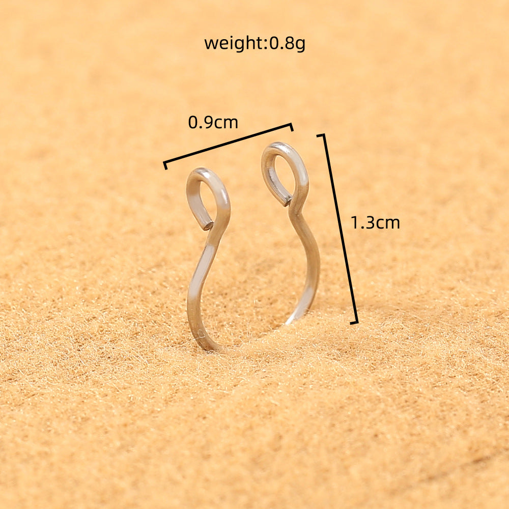Wholesale  stainless steel puncture U-shaped nose ring puncture nose nail nose accessories direct sales