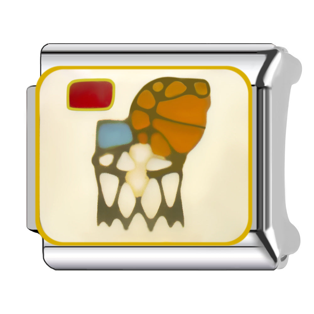 Wholesale 9mm Italian Charm Starter Bracelets DIY square Single Section Creative Stainless Steel Composable Bracelet