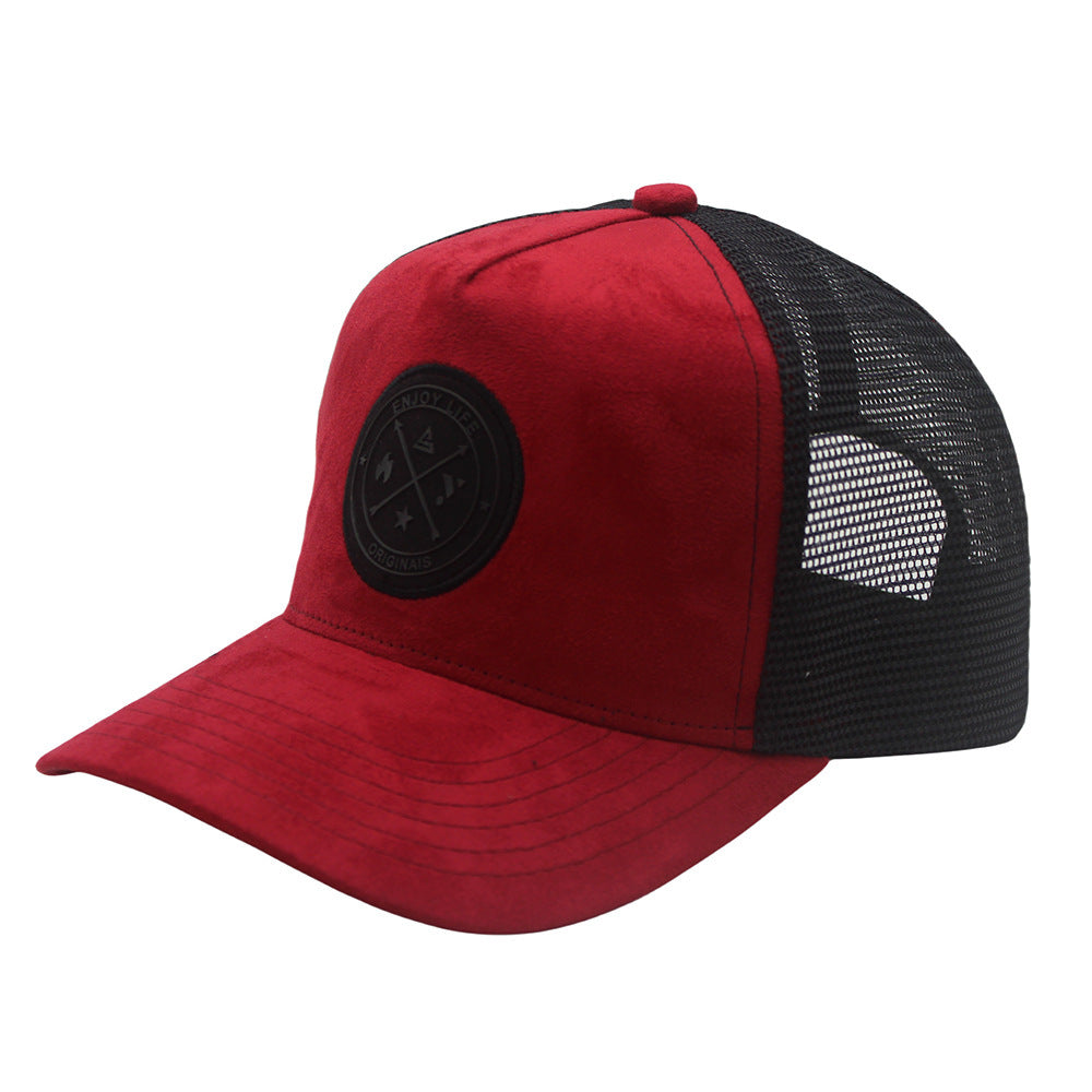 Wholesale round logo letter mesh baseball cap