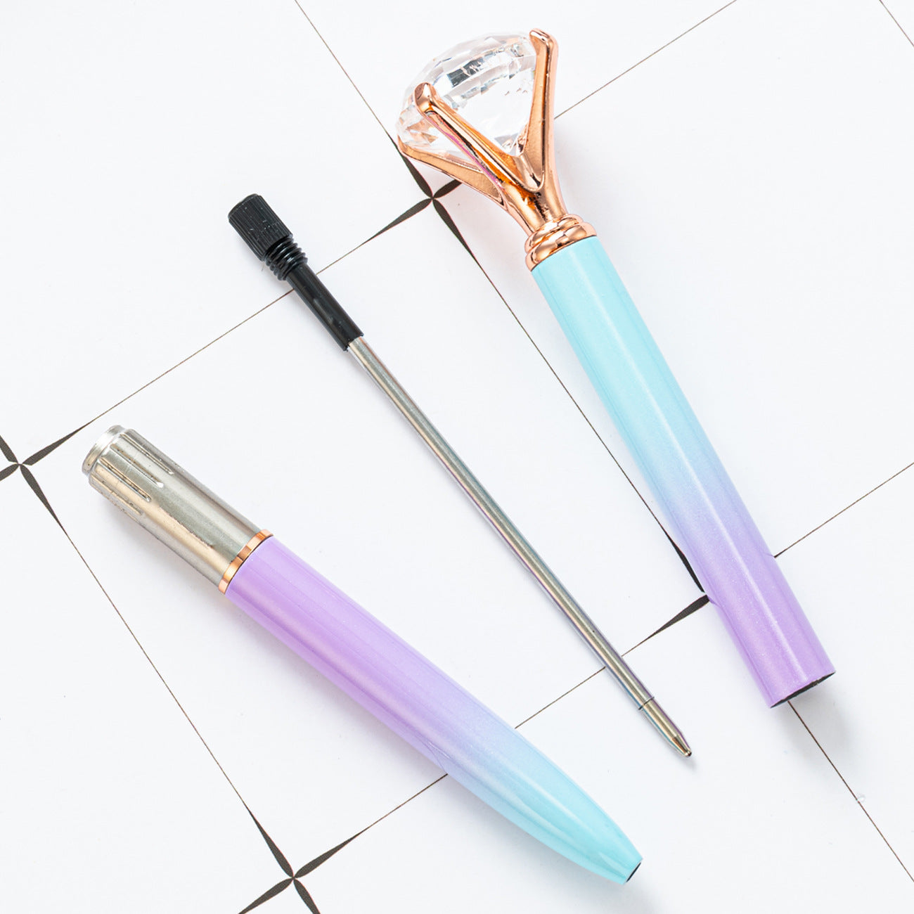 Wholesale Large Diamond Ballpoint Pen  Creative Gradient Large Diamond Pen