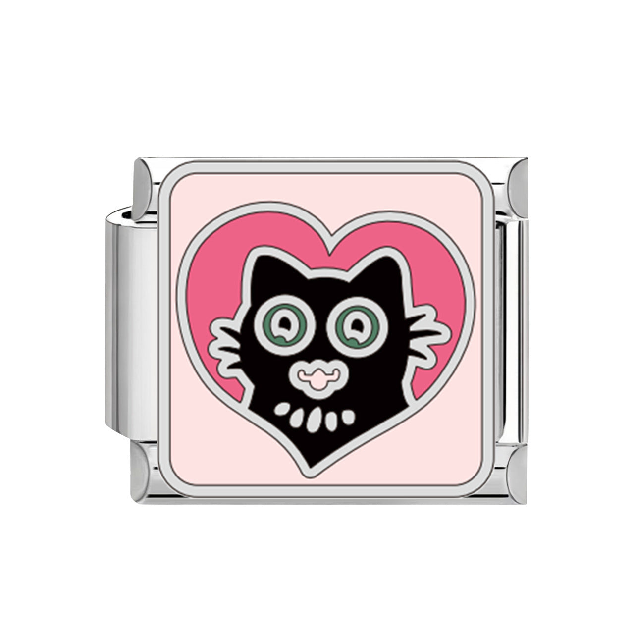 Wholesale 9mm Italian Charm Starter Bracelets DIY square Single Section Creative Stainless Steel Composable Bracelet