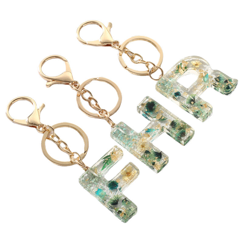 Wholesale Resin English letter keychain