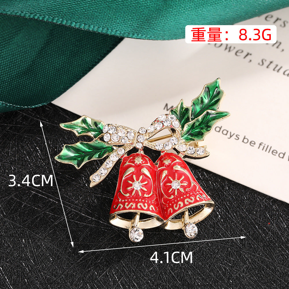 Wholesale Christmas cartoon snowflake alloy brooch