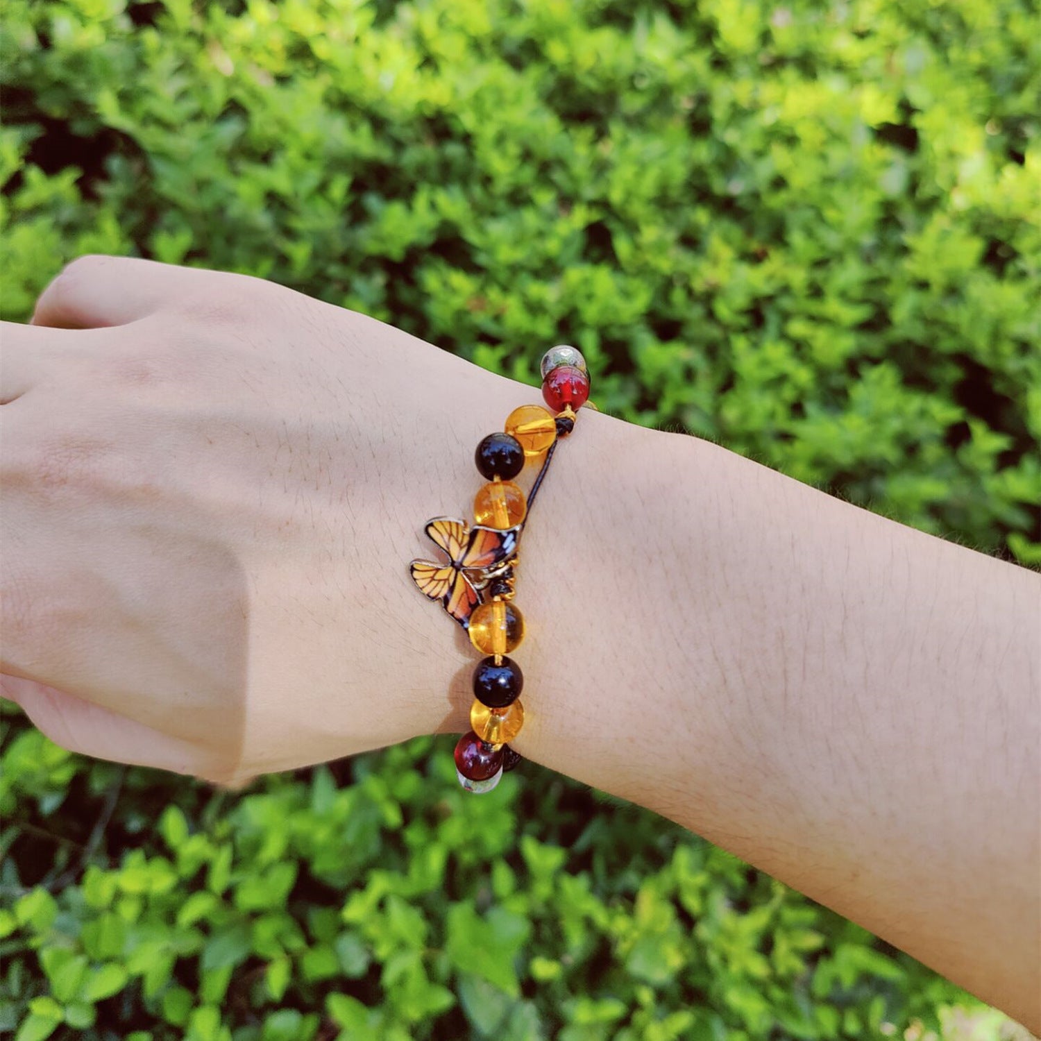 Wholesale  butterfly painting oil bracelet color crystal temperament bracelet