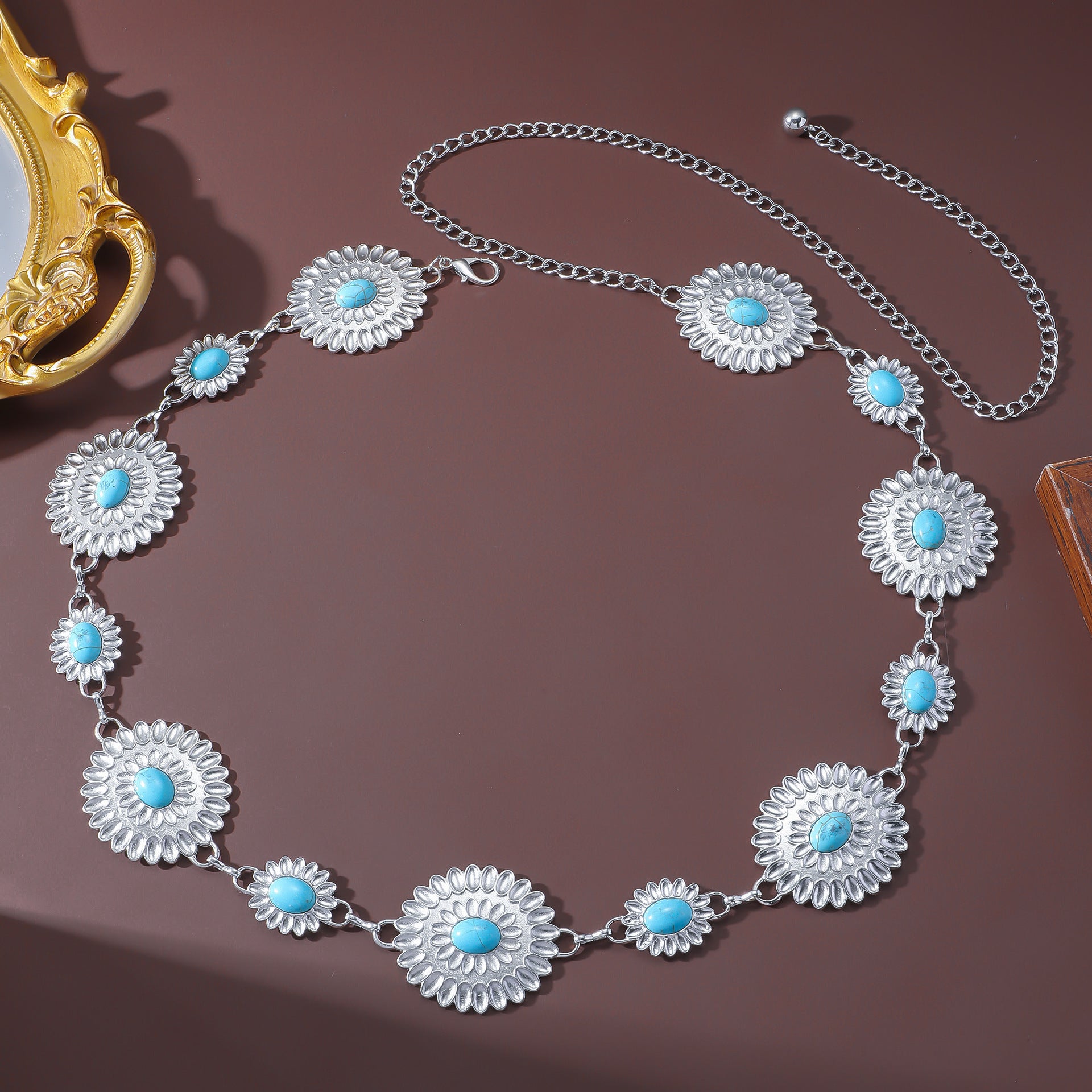 Wholesale Vintage Bohemian Turquoise Sunflower Body Jewelry