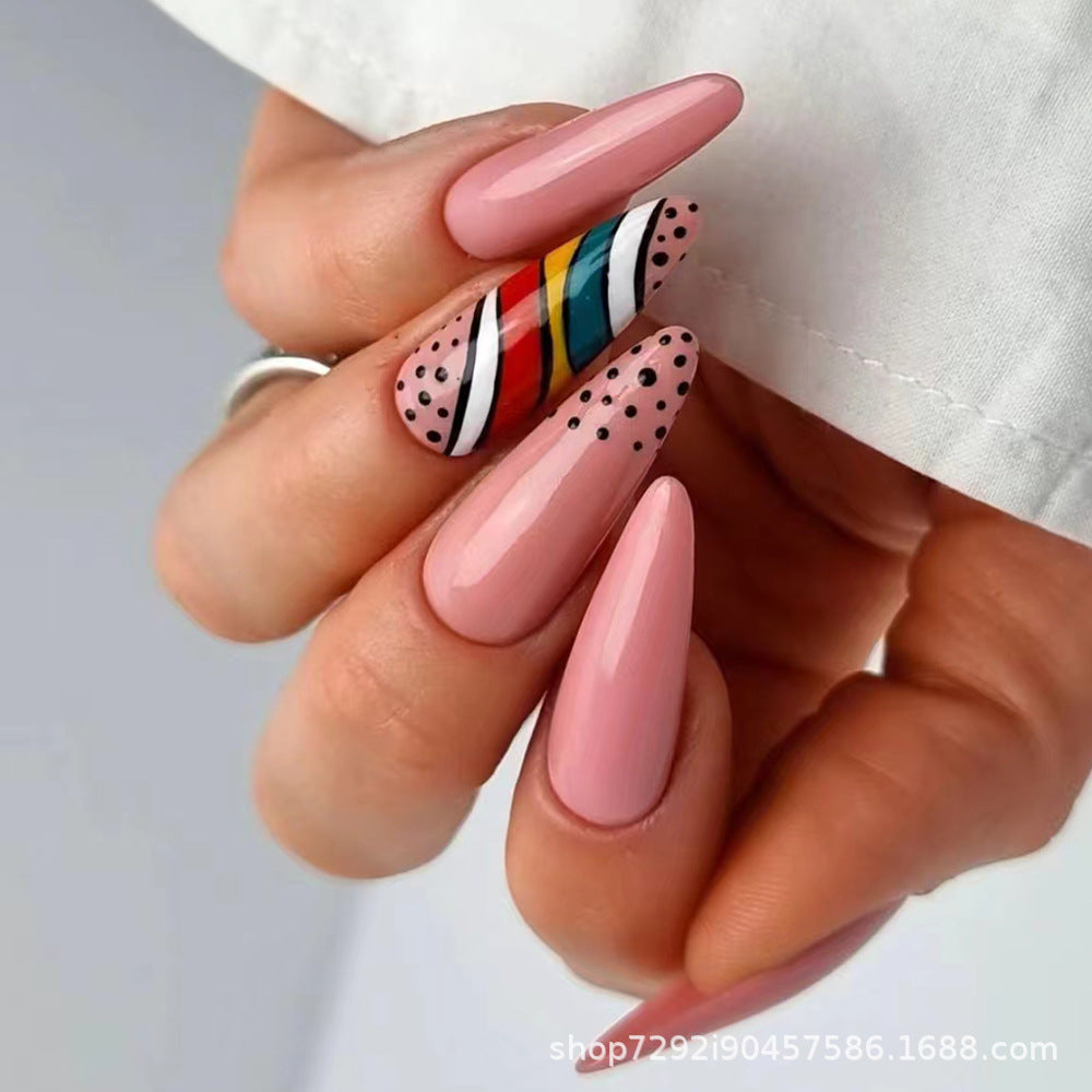 Wholesale 24 Pieces/box Press-on Nails Kits Nail Stickers ACC-NS-XingNai028