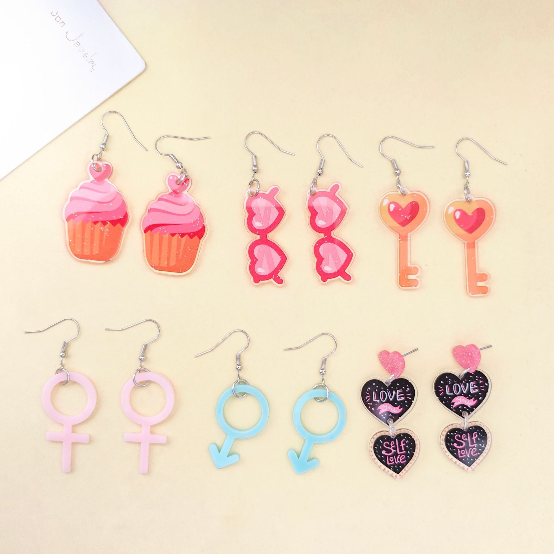 Wholesale Valentine' s Day Style Love Ice Cream Earrings