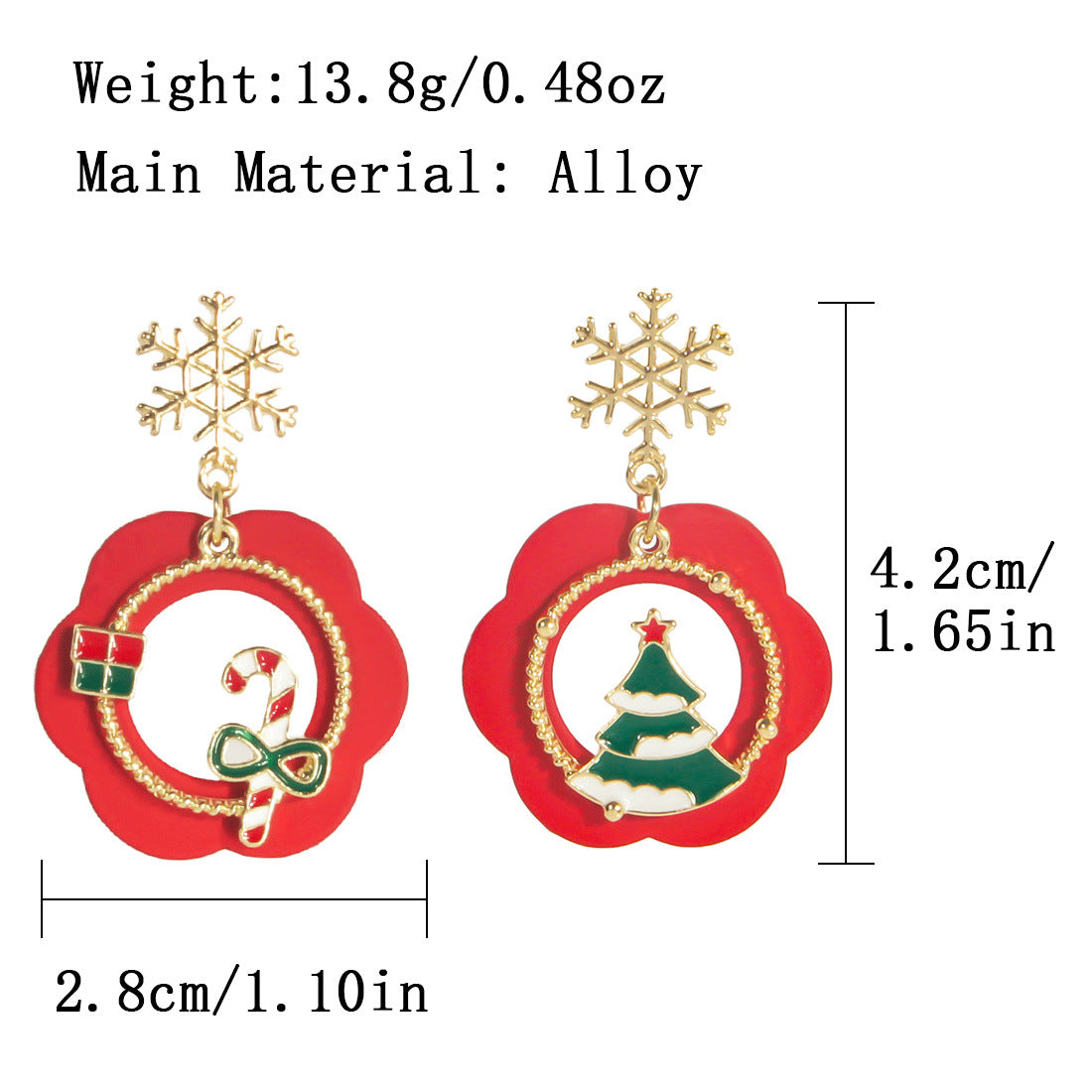 Wholesale  creative cute design Christmas earrings