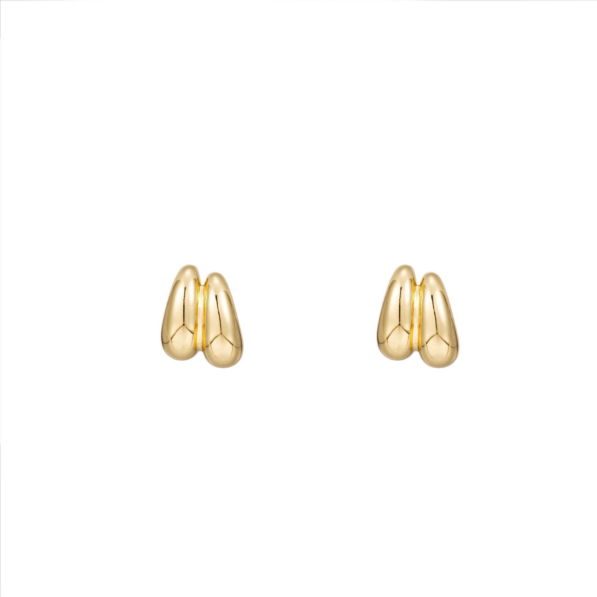 Wholesale double C simple earrings