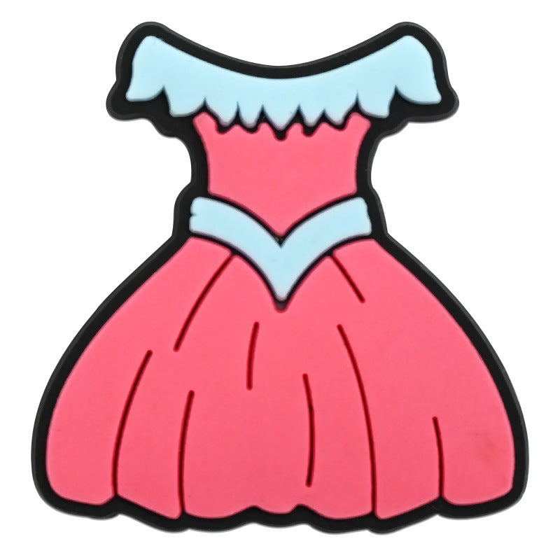 Wholesale  Random 100pcs Ballet Series PVC Soft Rubber Shoe Buckle Decoration