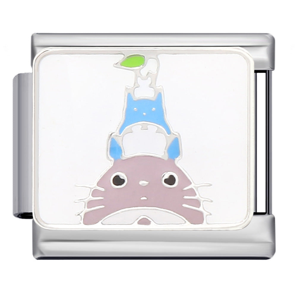 Wholesale 5pcs Italian Charm Bracelet 9mm DIY Splicing Cute Creative Stainless Steel Composable Bracelet