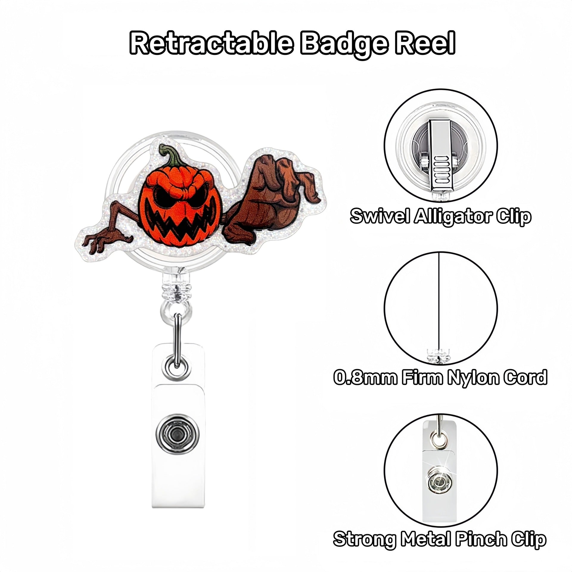Wholesale  Ghost Pumpkin Cat Retractable Badge Reel Fashion Accessory Gift